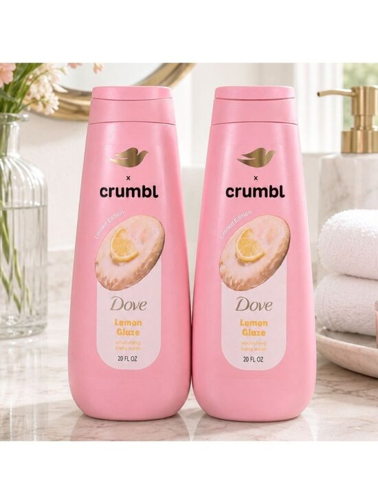 Dove Other - Dove x Crumbl Lot Of 2 Lemon Glaze Body Wash 20 oz - Limited Edition - NEW